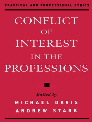cover image of Conflict of Interest in the Professions